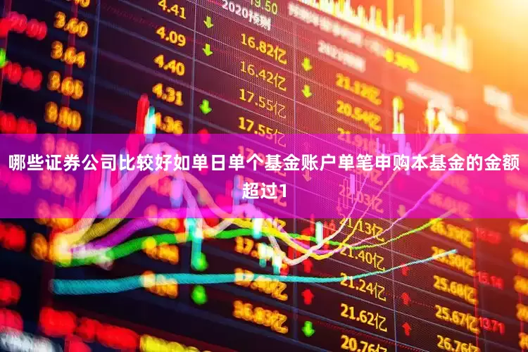 哪些证券公司比较好如单日单个基金账户单笔申购本基金的金额超过1